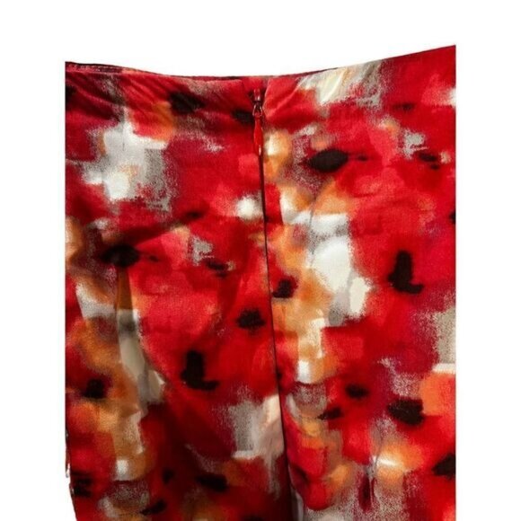Abstract Floral Print Knee Length Skirt Size 0 NEW - Picture 5 of 5